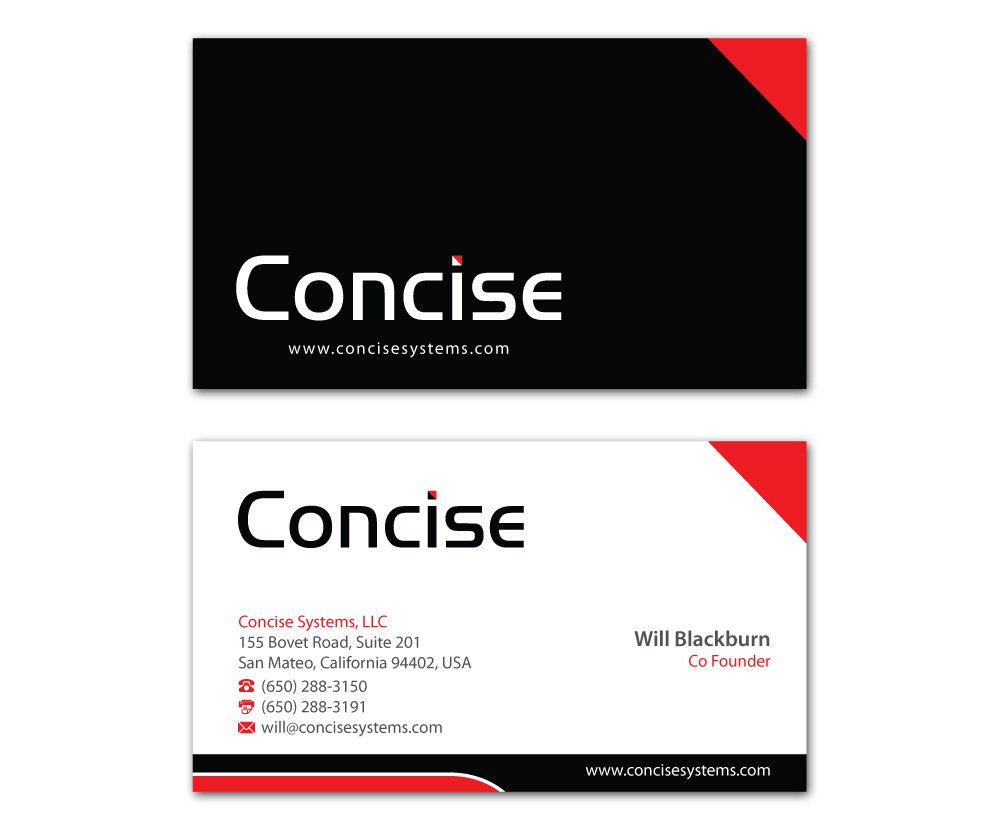 Business Card Design by MDesign for Concise Systems, LLC | Design #1605267