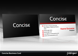 Business Card Design by gekgrfx for Concise Systems, LLC | Design: #1607243