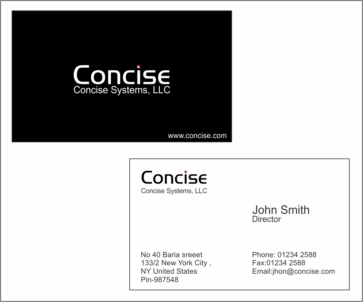 Business Card Design by Web n Graphic Group for Concise Systems, LLC | Design #1610658