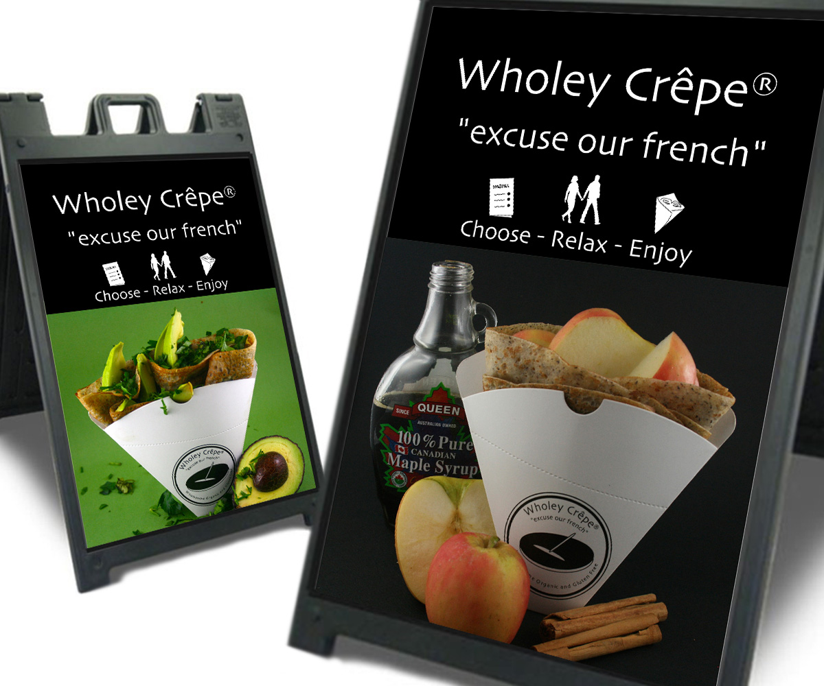 Signage Design by senja for Wholey Crepe | Design #5934067
