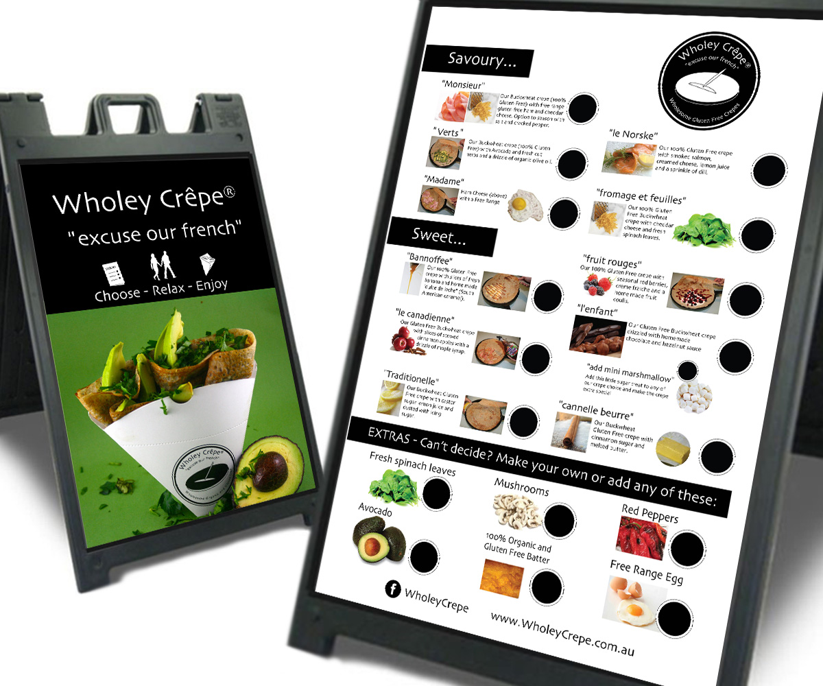 Signage Design by senja for Wholey Crepe | Design #5937006