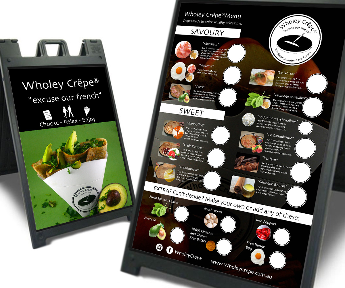 menu sign design