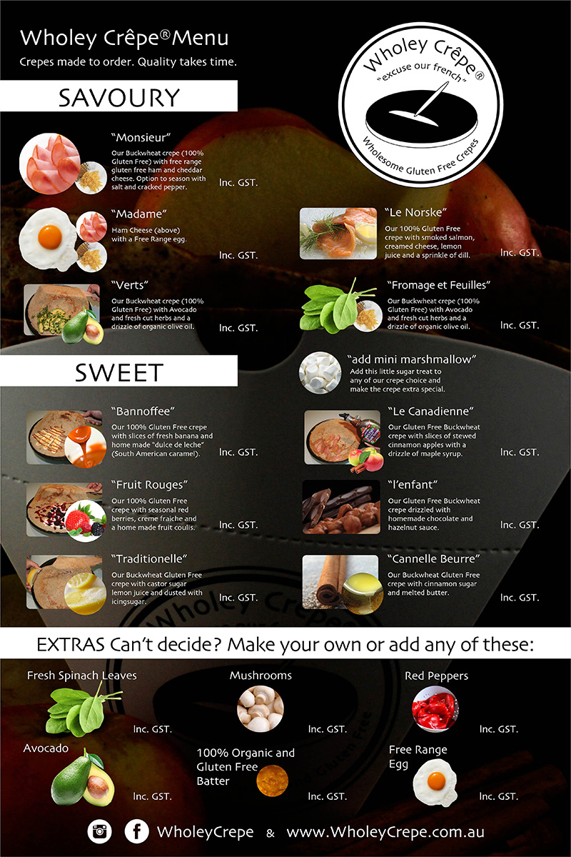 menu sign design