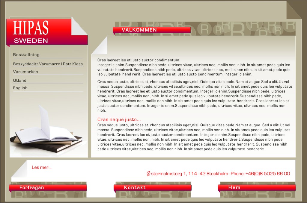 Web-Design von Tamara L. für Hipas Sweden AB | Design #318634