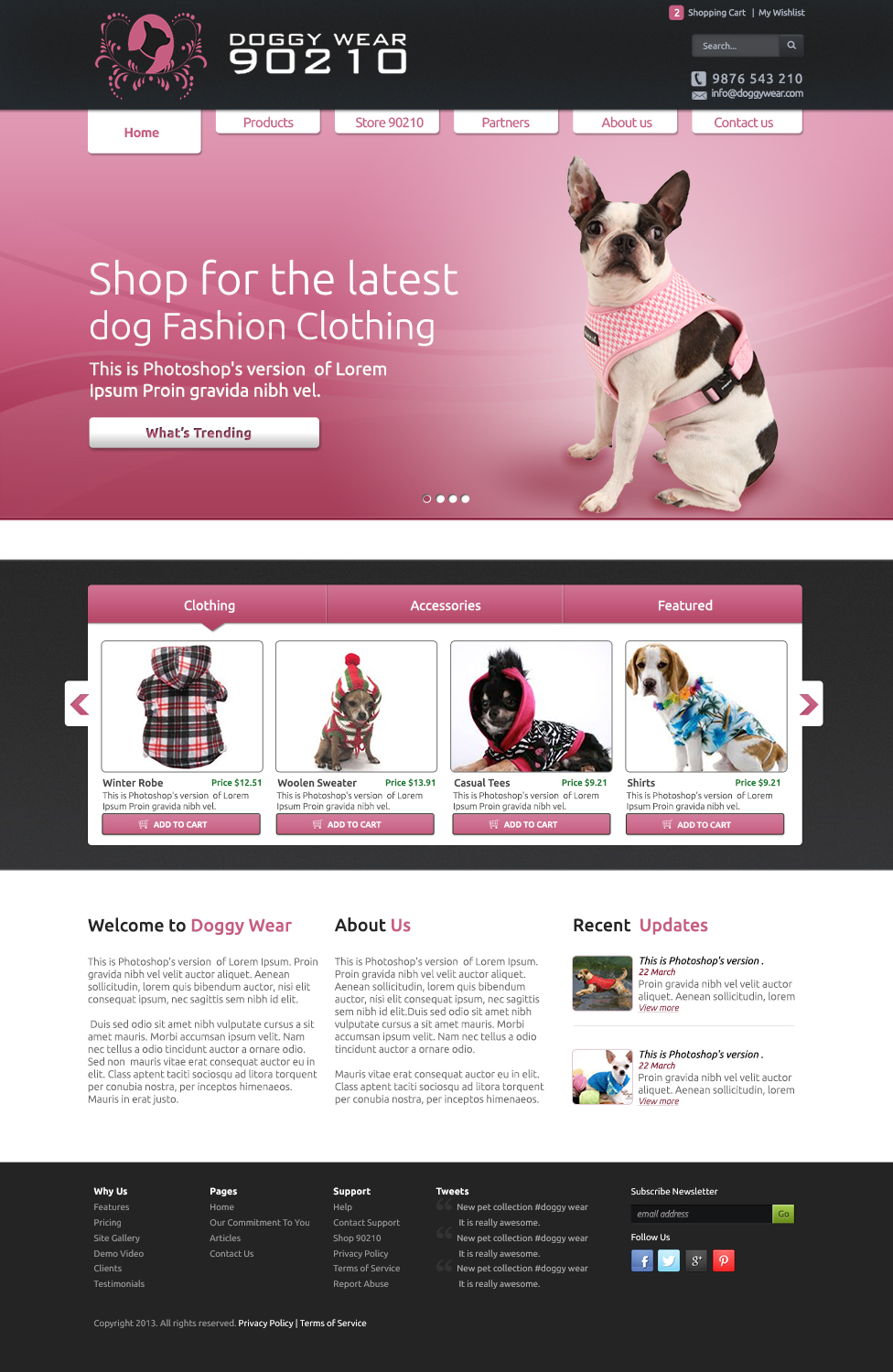 Diseño Web por WirePaper para Doggywear 90210 | Diseño #1599016
