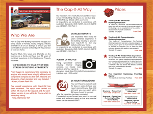 Flyer Design by Yegeta for Cap-It-All Building Inspections | Design #5943295