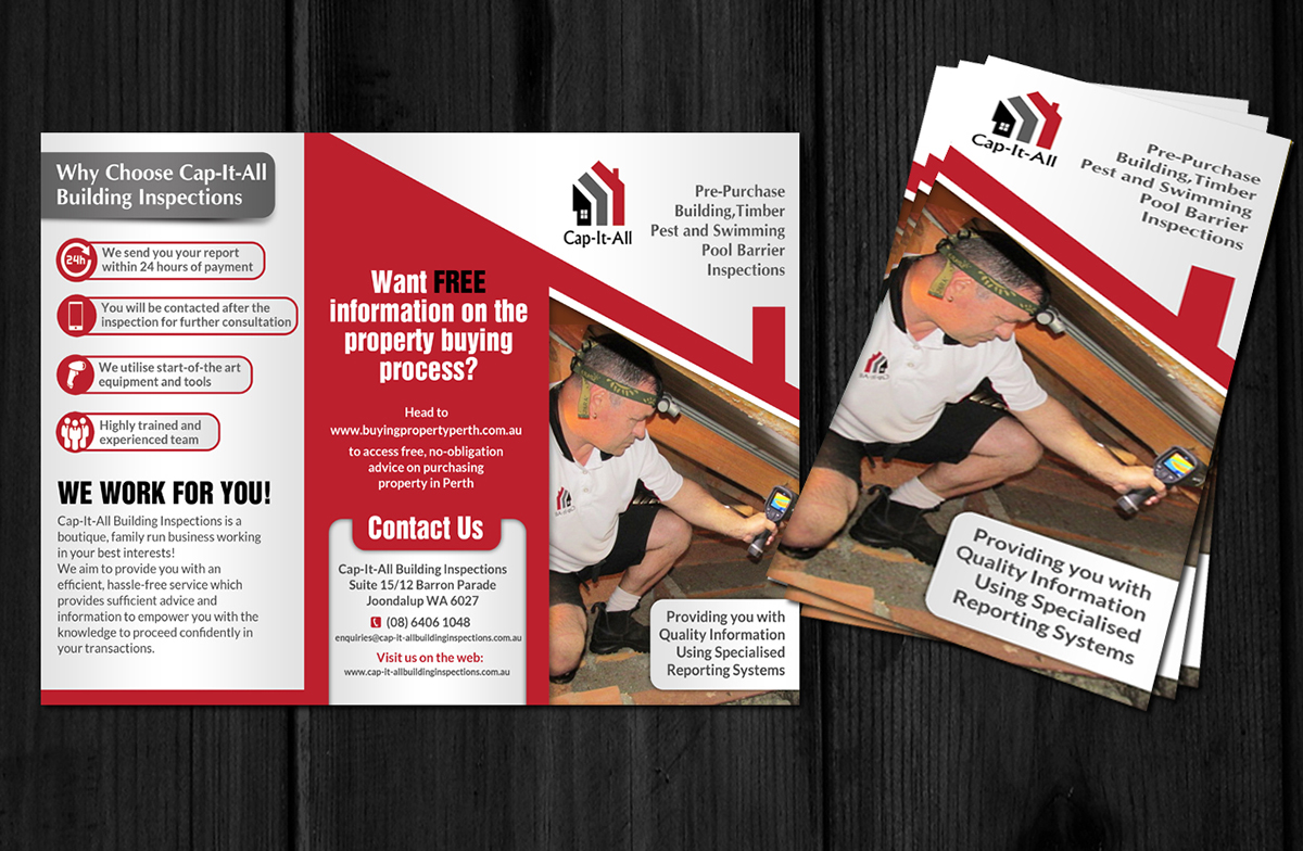 Flyer Design by ESolz Technologies for Cap-It-All Building Inspections | Design #5923820