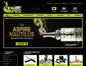 E-Ciggarrette Ecommerce Website