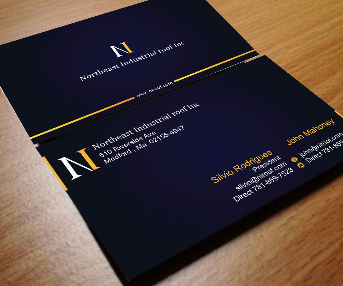 Business Card Design by Aaaron for Northeast Industrial Roof | Design #5931608