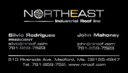 Business Card Design by bc21 for Northeast Industrial Roof | Design #6097499