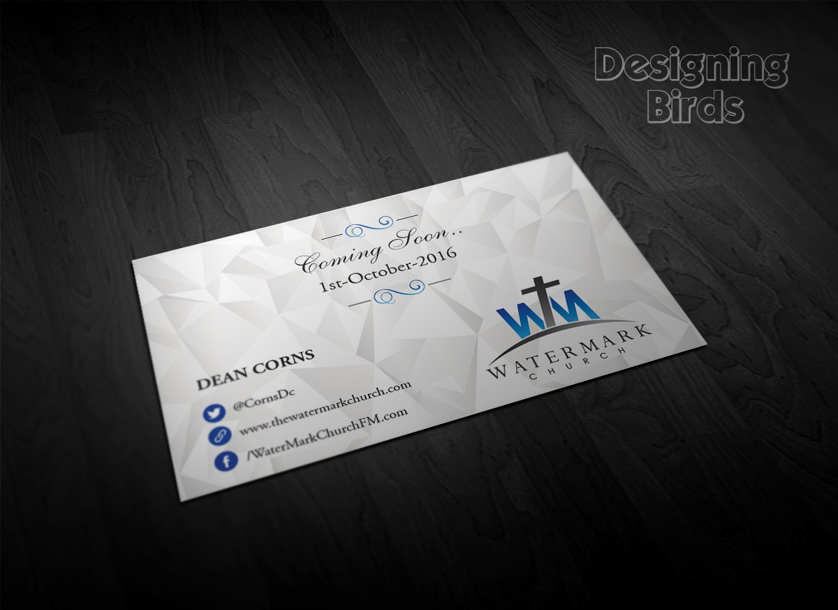 Business Card Design by Pointless Pixels India for The WaterMark Church | Design #5956082