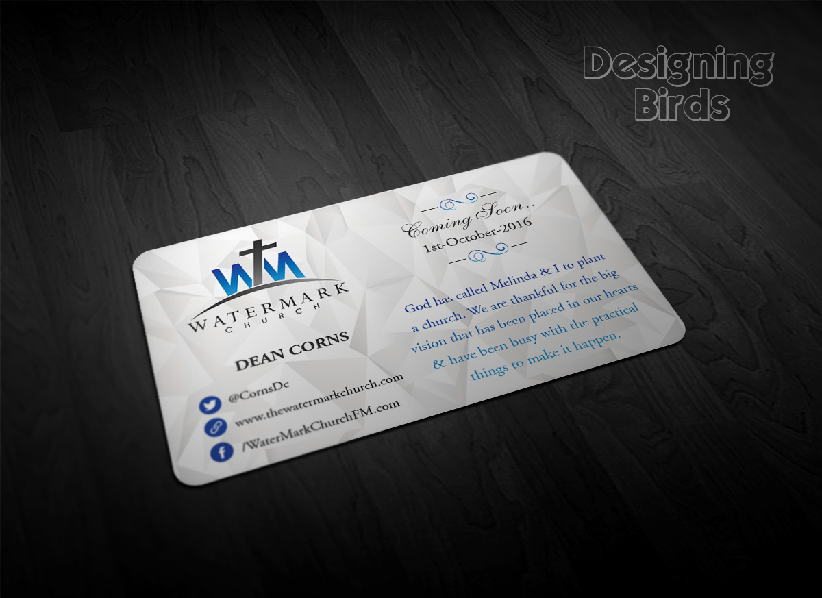 Visitenkarten-Design von Pointless Pixels India für The WaterMark Church | Design #5956090