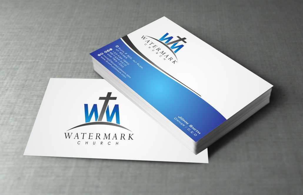 Business Card Design by szabist for The WaterMark Church | Design #5967507