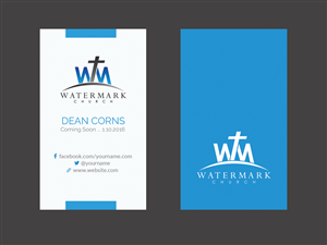 Business Card Design by Creations Box 2015 for The WaterMark Church | Design: #5983475