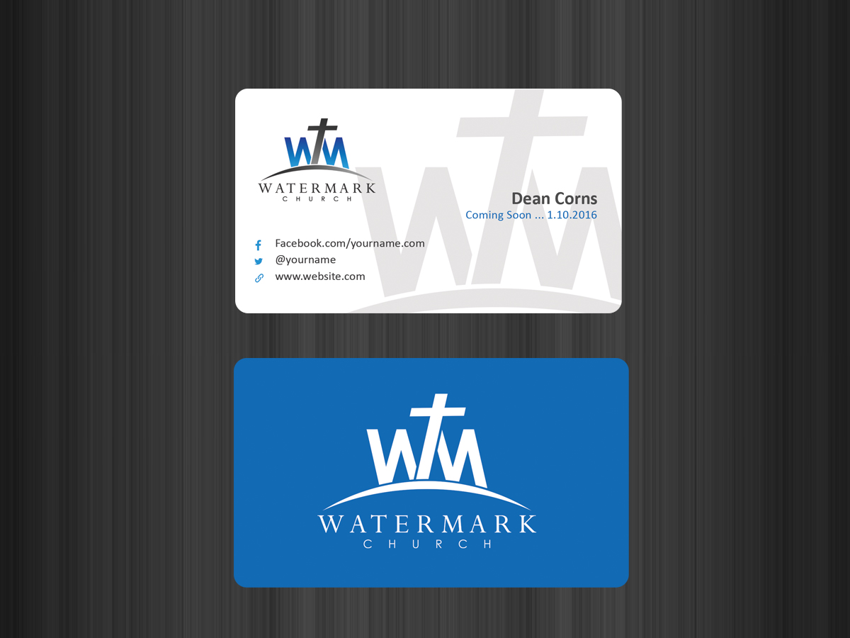 Business Card Design by Creations Box 2015 for The WaterMark Church | Design #5983493