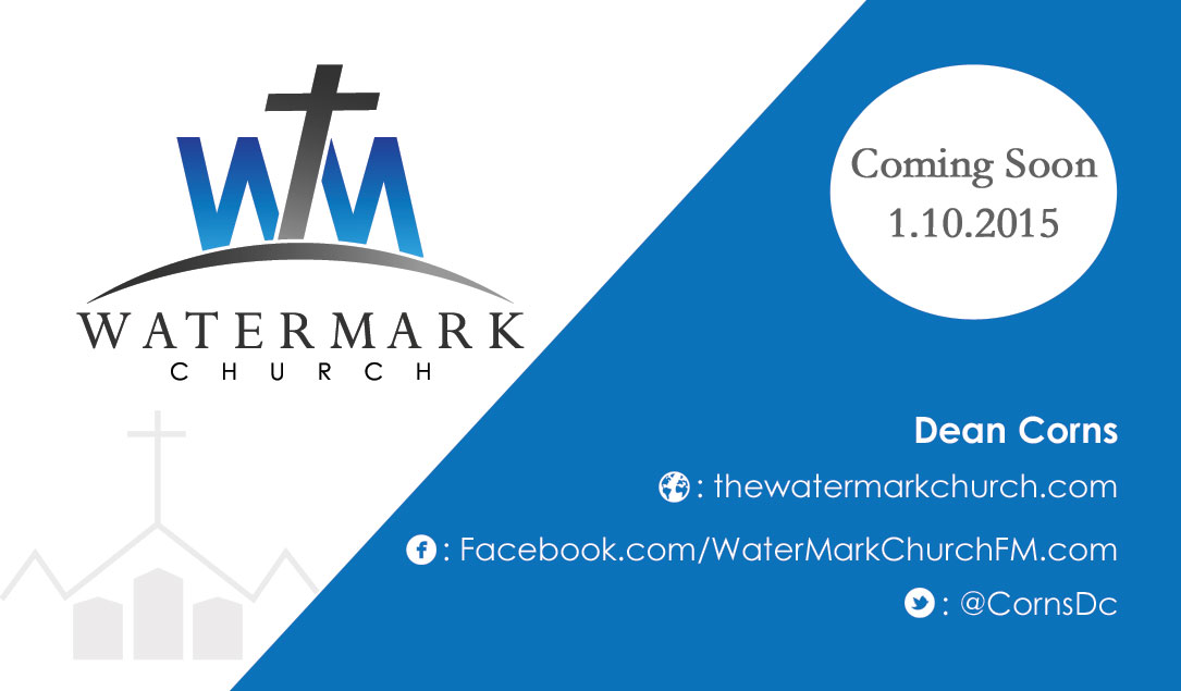 Business Card Design by mansingp for The WaterMark Church | Design #5953899