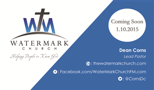Visitenkarten-Design von mansingp für The WaterMark Church | Design: #5976045
