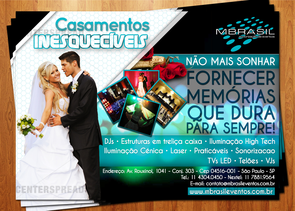 Design Publicitaire par CENTERSPREAD pour MBrasil Eventos | Design #1617938