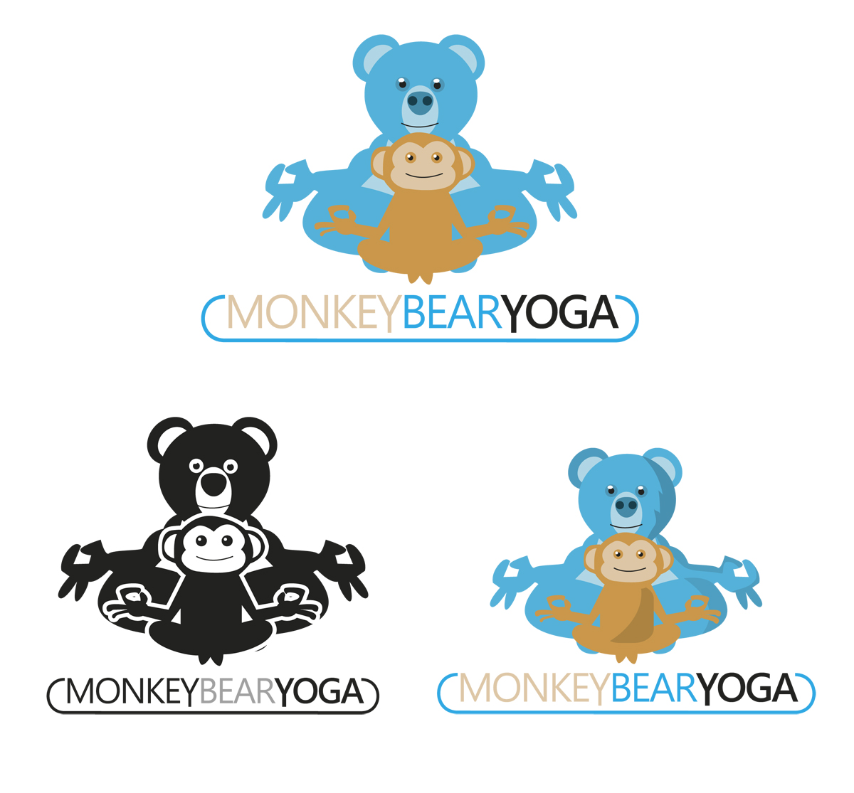 Diseño Gráfico por nanocb72 para Monkey Bear Yoga | Diseño #5974719