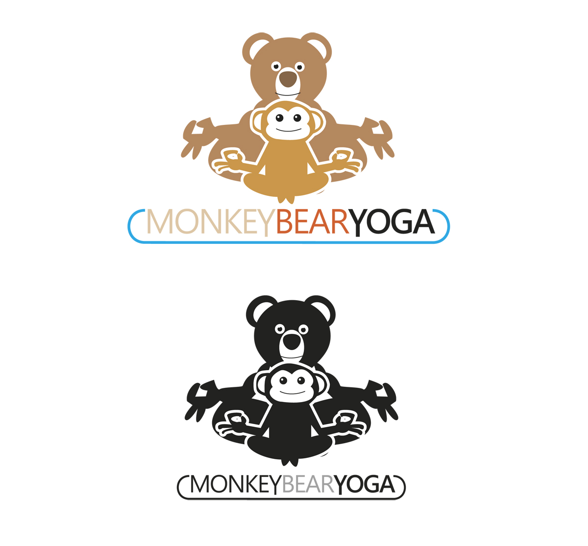 Diseño Gráfico por nanocb72 para Monkey Bear Yoga | Diseño #5974720
