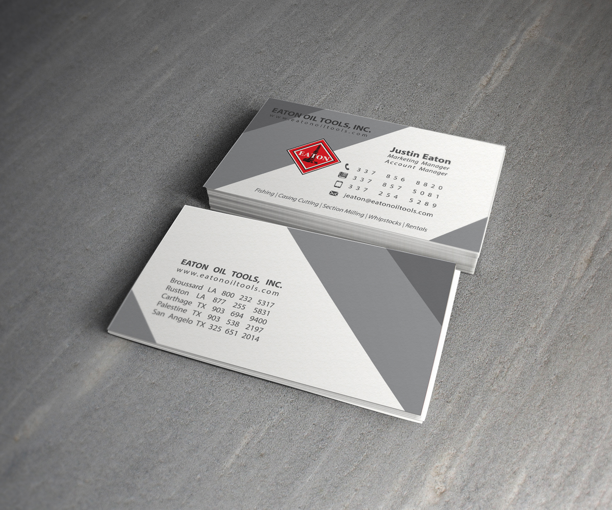 Diseño de Tarjeta de Presentación por Mahsa Namvar para Eaton Oil Tools, Inc. | Diseño #5932773