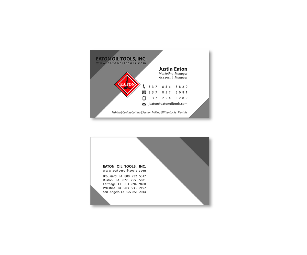 Diseño de Tarjeta de Presentación por Mahsa Namvar para Eaton Oil Tools, Inc. | Diseño #5932777