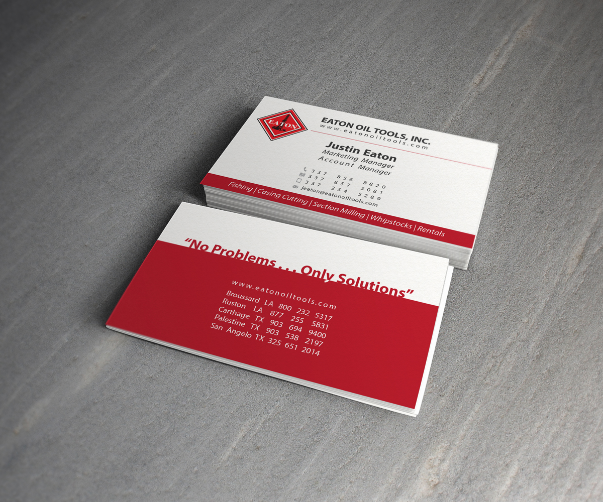 Business Card Design by Mahsa Namvar for Eaton Oil Tools, Inc. | Design #5932849