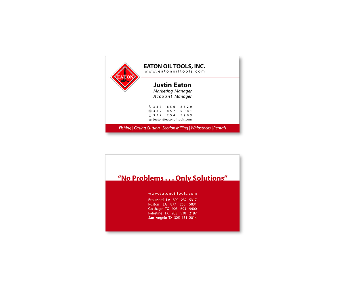 Business Card Design by Mahsa Namvar for Eaton Oil Tools, Inc. | Design #5932864