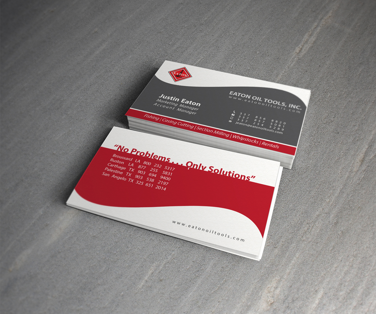 Business Card Design by Mahsa Namvar for Eaton Oil Tools, Inc. | Design #5932873