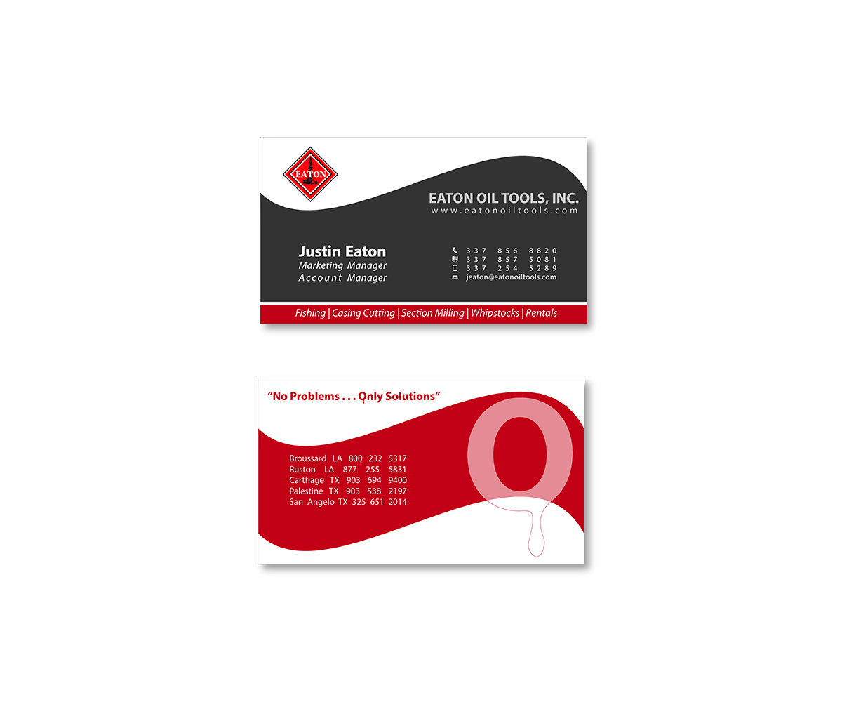 Business Card Design by Mahsa Namvar for Eaton Oil Tools, Inc. | Design #5932898