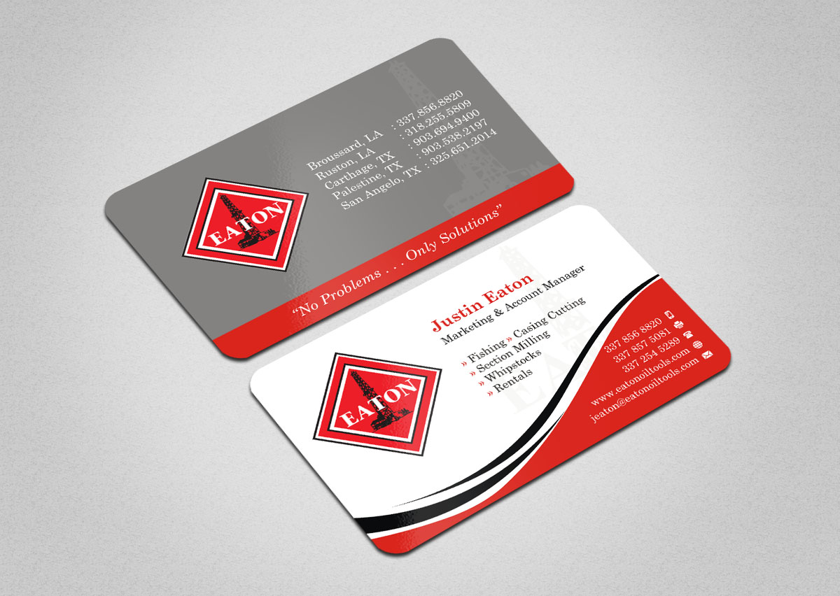 Visitenkarten-Design von INDIAN_Ashok für Eaton Oil Tools, Inc. | Design #5919051