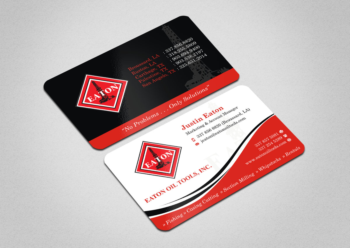 Visitenkarten-Design von INDIAN_Ashok für Eaton Oil Tools, Inc. | Design #5928473