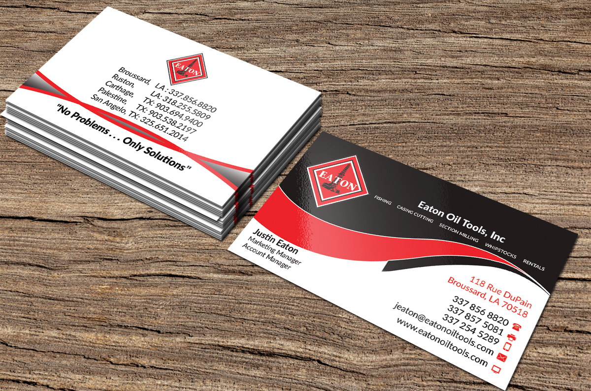 Visitenkarten-Design von nuhanenterpriseIT für Eaton Oil Tools, Inc. | Design #5926601