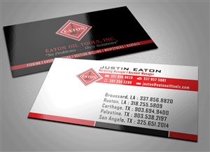 Business Card Design by Riz' for Eaton Oil Tools, Inc. | Design #5916856