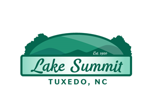 Lake Summit (largest print),  Tuxedo, NC (smaller print),  Est. 1920 (smallest print) | Logo Design by bluberri