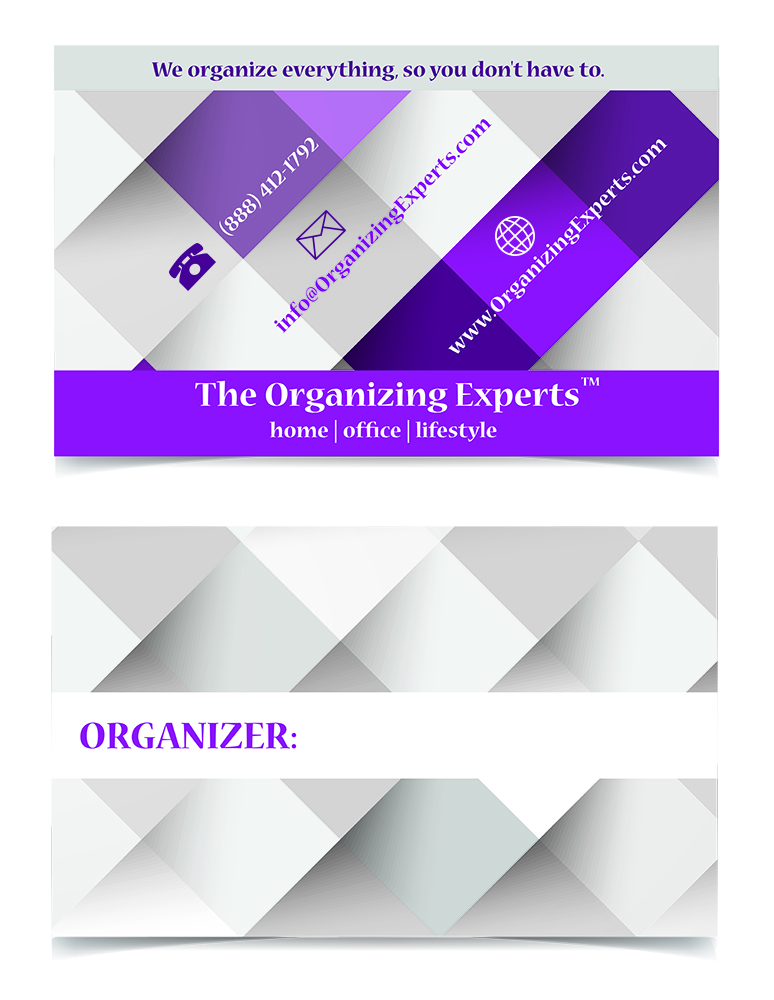 Business Card Design by hypocrxy for The Organizing Experts | Design #5968936