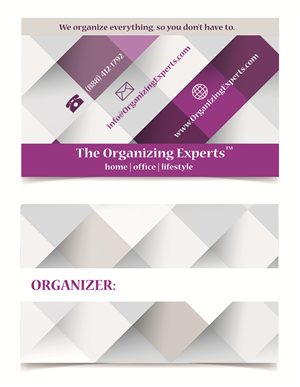 Business Card Design by hypocrxy for The Organizing Experts | Design: #5968936