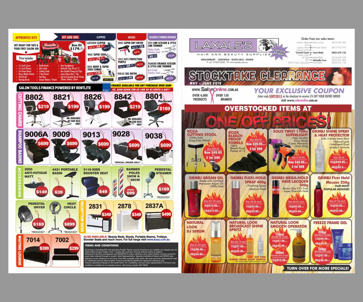 Flyer Design by Cut and Glue for Laxales Hair and Beauty Supplies | Design #5946903