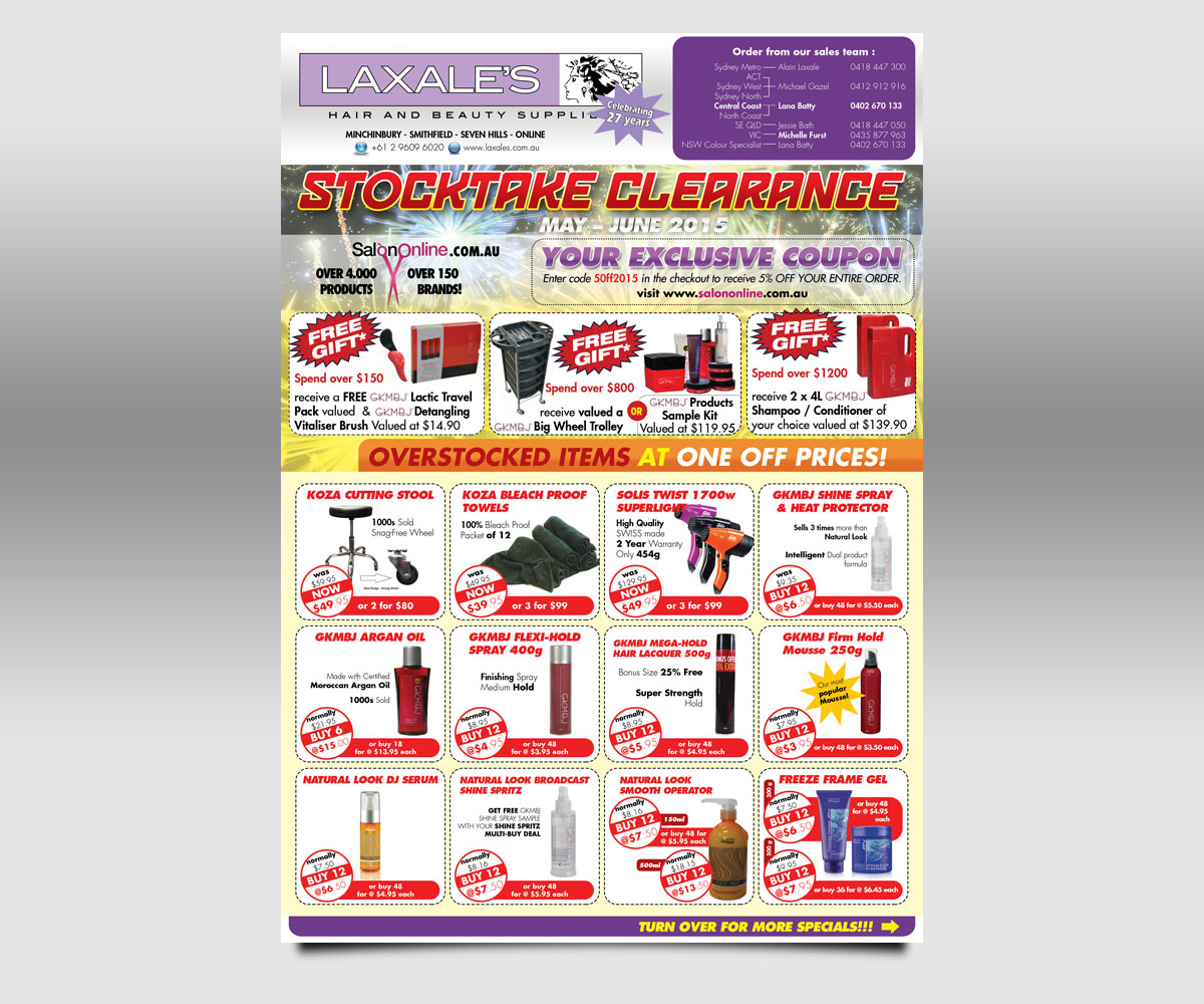 Flyer Design by soulafella for Laxales Hair and Beauty Supplies | Design #5944306