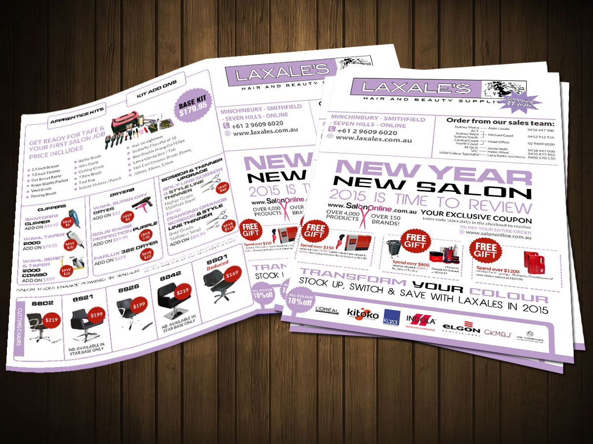 Flyer Design by ESolz Technologies for Laxales Hair and Beauty Supplies | Design #5947176