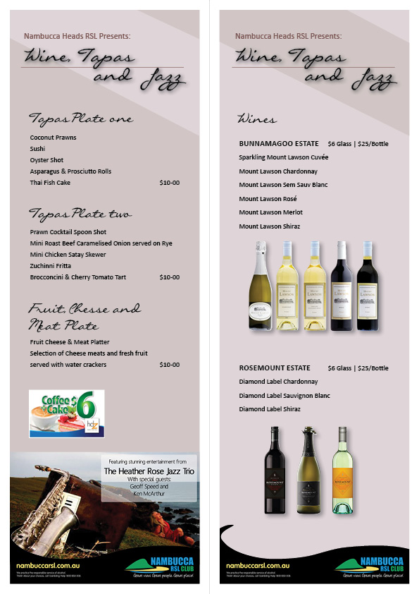 Brochure Design by sahmkeily for Nambucca Heads RSL Club | Design #1612179