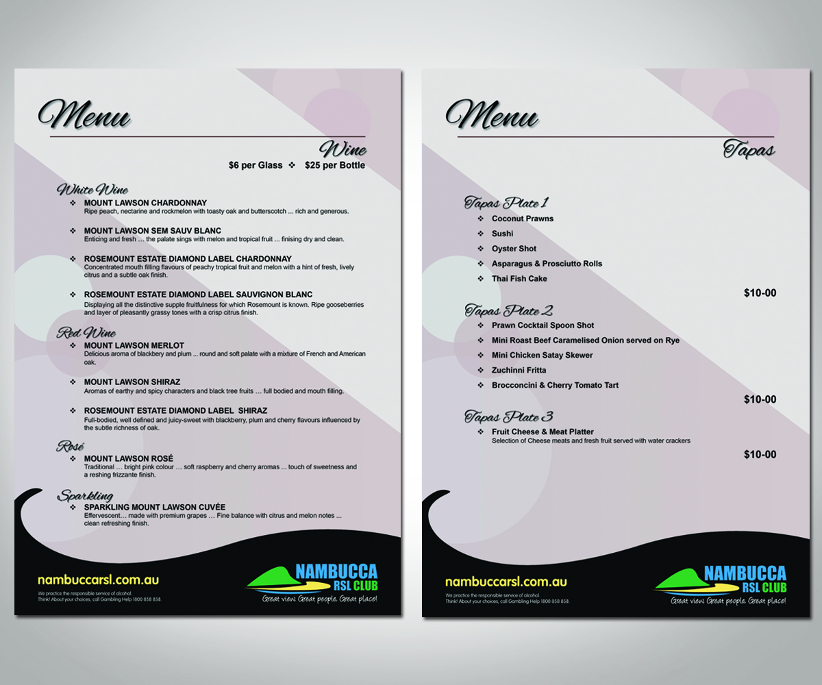 Brochure Design by Alison for Nambucca Heads RSL Club | Design #1605784