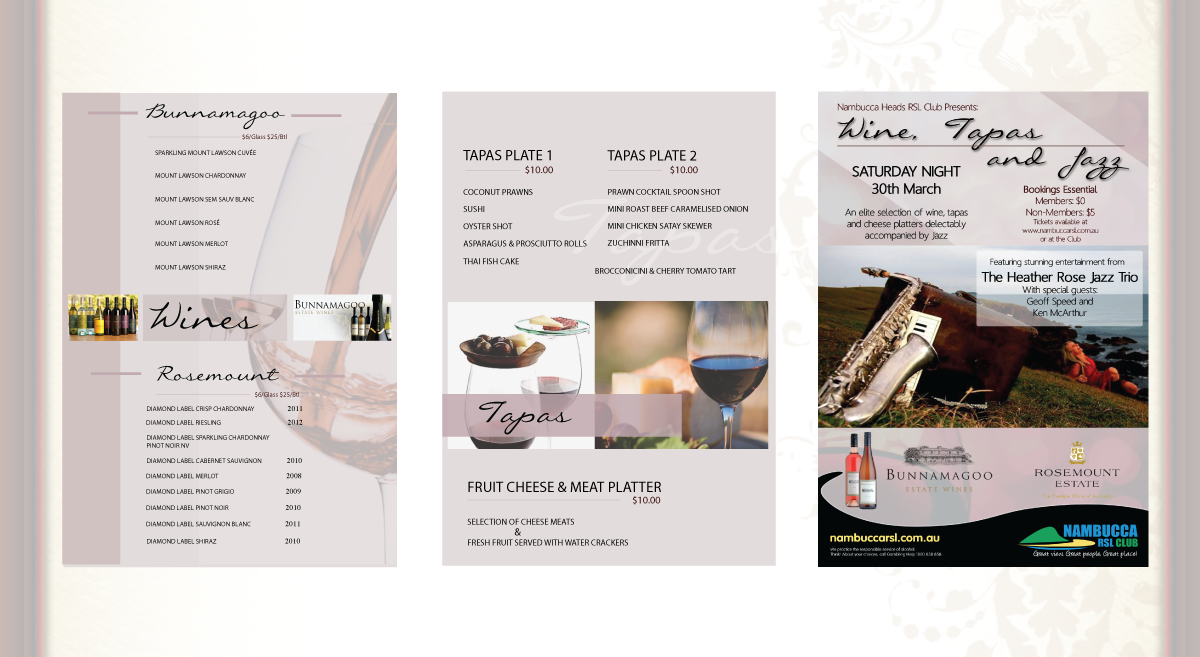 Brochure Design by CarolC for Nambucca Heads RSL Club | Design #1611535