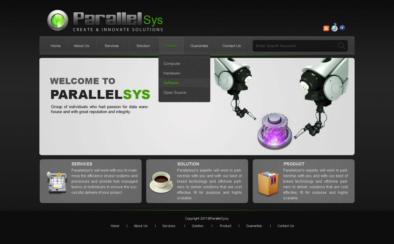 Web Design par keLvie pour ParallelSys Inc | Design #327872