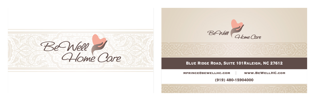 Business Card Design by Eming888 for Be Well Home Care | Design #5968509
