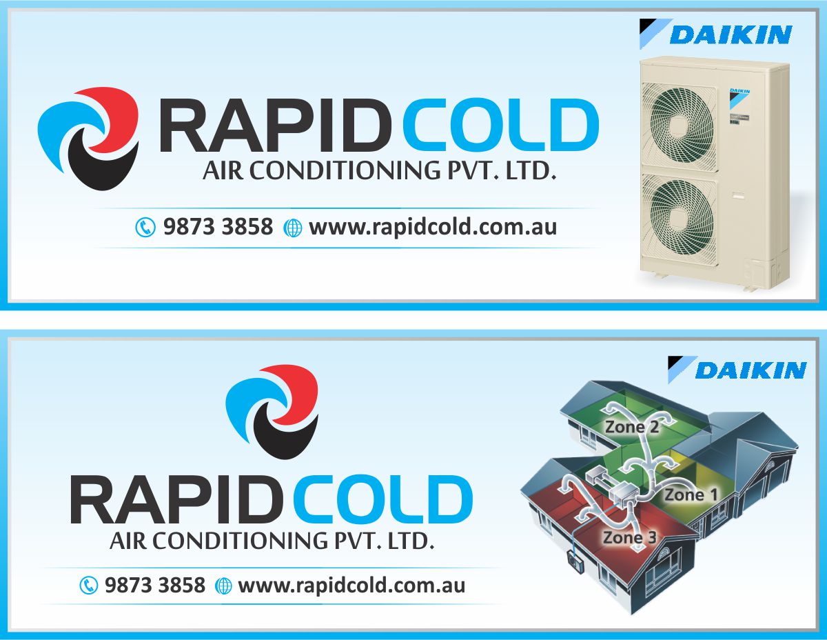 Signage Design by GraphicsHub for Rapid Cold Airconditioning Pty Ltd | Design #5953657