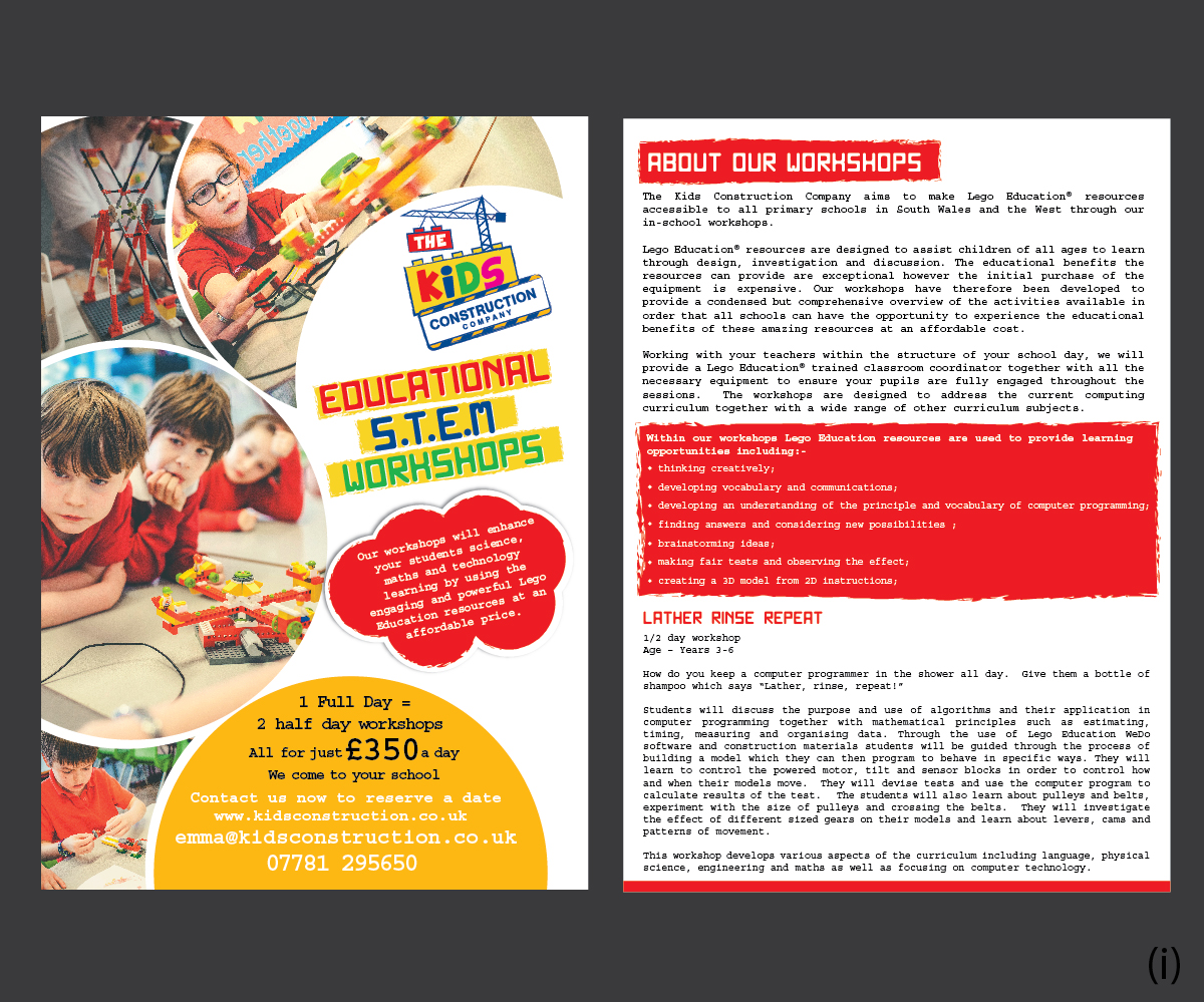 Flyer Design by  Esolbiz for Kids Construction Company | Design: #6046501