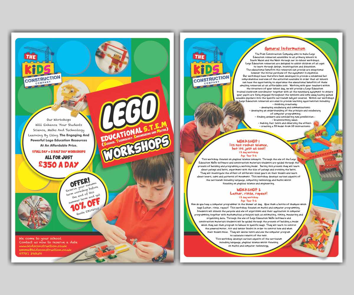 Flyer Design by Cut and Glue for Kids Construction Company | Design #5976393