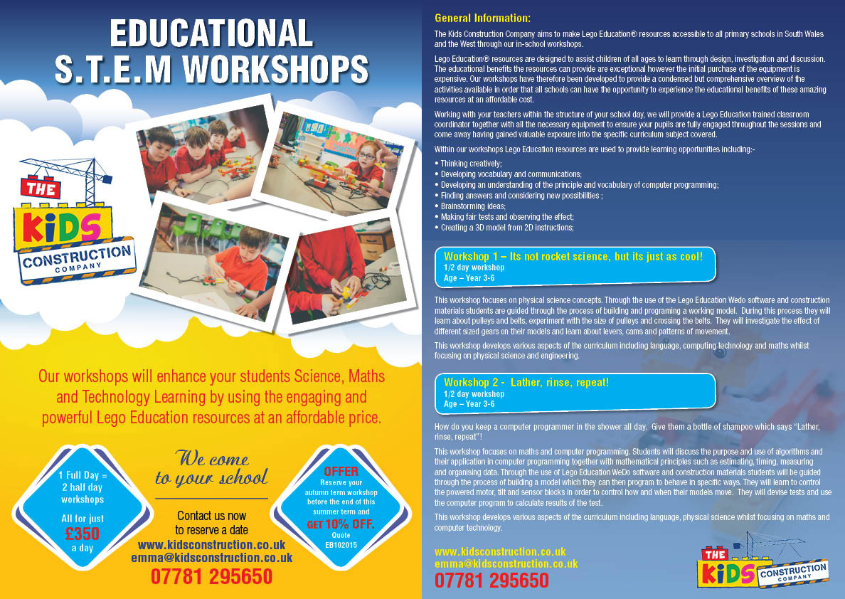Flyer Design by sanjeev231 for Kids Construction Company | Design #5978363