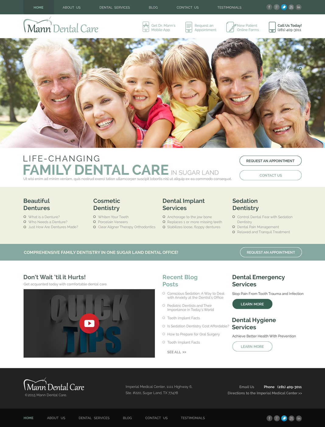 Diseño de Página de Aterrizaje por A.D.S para Mann Dental Care, P.A. | Diseño #5982196